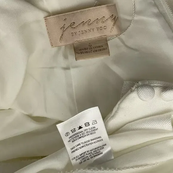 Jenny Yoo Elegant Cream Lindsey Wedding Gown Size 6 - Picture 4 of 4